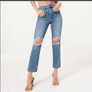 NWT Good American Good Vintage Cropped straight leg jean